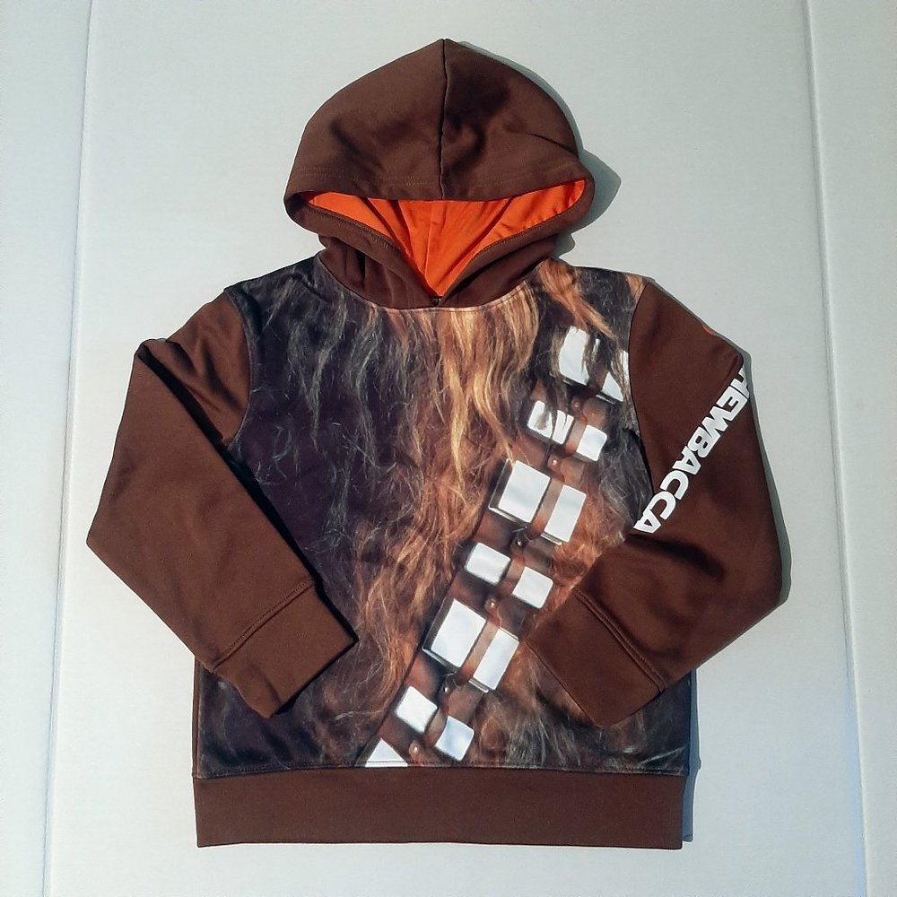 Childs Star Wars Chewbacca hoody size M 5/6 all over print preowned mint cond